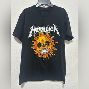 Metallica Black Short Sleeve T-Shirt 100% Cotton Size Small